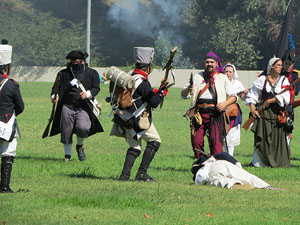 IX Festa Reviu els Setges Napole&ograve;nics de Girona. Recreaci&oacute; d'una batalla al parc de les Ribes del Ter
