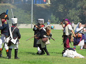 IX Festa Reviu els Setges Napole&ograve;nics de Girona. Recreaci&oacute; d'una batalla al parc de les Ribes del Ter