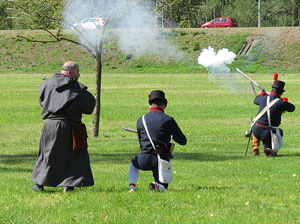 IX Festa Reviu els Setges Napole&ograve;nics de Girona. Recreaci&oacute; d'una batalla al parc de les Ribes del Ter