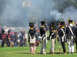 IX Festa Reviu els Setges Napole&ograve;nics de Girona. Recreaci&oacute; d'una batalla al parc de les Ribes del Ter