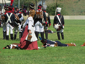 IX Festa Reviu els Setges Napole&ograve;nics de Girona. Recreaci&oacute; d'una batalla al parc de les Ribes del Ter