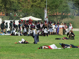 IX Festa Reviu els Setges Napole&ograve;nics de Girona. Recreaci&oacute; d'una batalla al parc de les Ribes del Ter