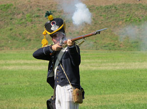 IX Festa Reviu els Setges Napole&ograve;nics de Girona. Recreaci&oacute; d'una batalla al parc de les Ribes del Ter