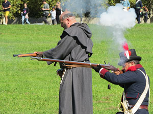 IX Festa Reviu els Setges Napole&ograve;nics de Girona. Recreaci&oacute; d'una batalla al parc de les Ribes del Ter