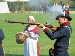IX Festa Reviu els Setges Napole&ograve;nics de Girona. Recreaci&oacute; d'una batalla al parc de les Ribes del Ter