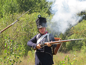IX Festa Reviu els Setges Napole&ograve;nics de Girona. Recreaci&oacute; d'una batalla al parc de les Ribes del Ter