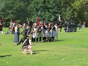 IX Festa Reviu els Setges Napole&ograve;nics de Girona. Recreaci&oacute; d'una batalla al parc de les Ribes del Ter