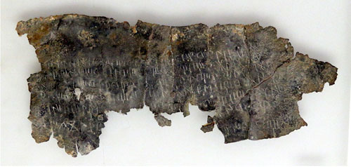 Plom amb inscripció ibèrica. Castell de la Fosca (Palamós, Baix Empordà). Segle III aC