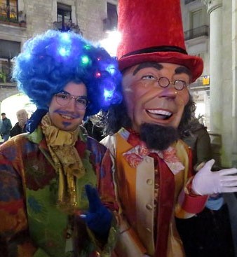 El senyor Canel&oacute; i l'Esperit de Nadal a la pla&ccedil;a del Vi