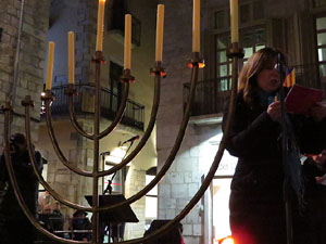 Nadal 2016. Encesa de les llums de Hanukk&agrave; a la pla&ccedil;a del Vi