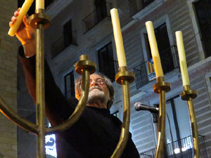 Nadal 2016. Encesa de les llums de Hanukk&agrave; a la pla&ccedil;a del Vi