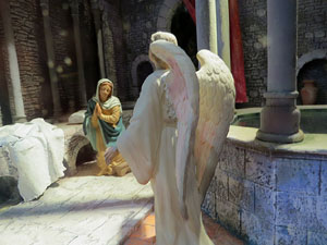 Nadal 2016. XVI Biennal del Pessebre Català. Exposició de diorames a l'entrada de l'Ajuntament