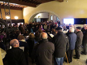 Nadal 2016. Inauguració de la XVI Biennal del Pessebre Català al Saló de Plens de l'Ajuntament de Girona