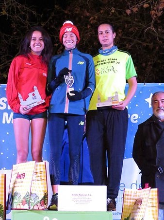 Les tres primeres classificades en la categoria femenina: Martin, Pujol i Subirana