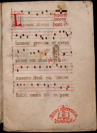 Ant&iacute;fones i responsoris de la missa del Dimecres de Cendra. Entre 1401 i 1600