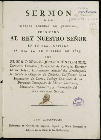 Sermon del vi&eacute;rnes tercero de quaresma. Segle XIX