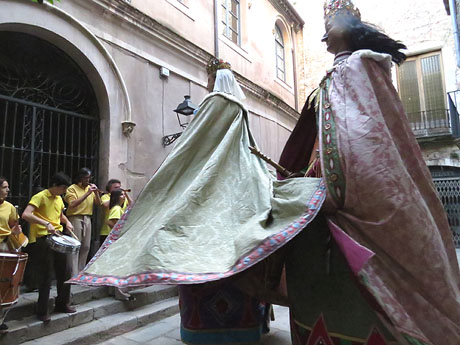 Festival Und&agrave;rius 2016. Ballada dels gegants de Girona, en F&egrave;lix i na &Agrave;ngels