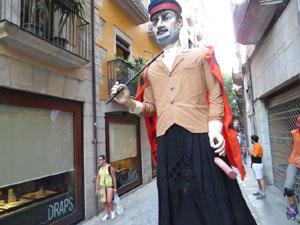 Festival Und&agrave;rius 2016. Cercavila amb els gegants de l'Esquerra del Ter i la Caixa de Trons