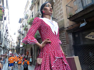 Festival Und&agrave;rius 2016. Cercavila amb els gegants de l'Esquerra del Ter i la Caixa de Trons
