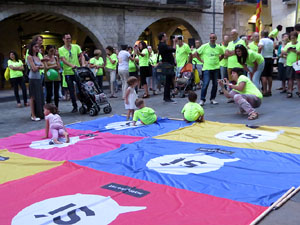 11 de setembre 2017. Assaig de la manifestaci&oacute; de la Diada al carrer Ciutadans i la pla&ccedil;a del Vi