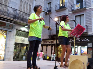 11 de setembre 2017. Assaig de la manifestaci&oacute; de la Diada al carrer Ciutadans i la pla&ccedil;a del Vi