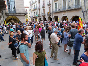 11 de setembre 2017. Concentració a la plaça del Vi en defensa del referèndum