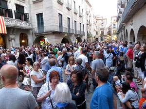 11 de setembre 2017. Concentració a la plaça del Vi en defensa del referèndum
