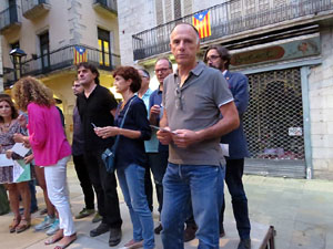 11 de setembre 2017. Concentració a la plaça del Vi en defensa del referèndum