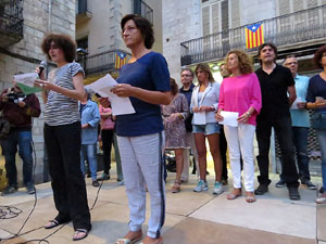 11 de setembre 2017. Concentració a la plaça del Vi en defensa del referèndum