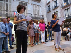 11 de setembre 2017. Concentració a la plaça del Vi en defensa del referèndum