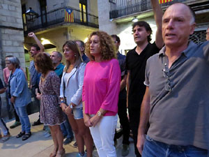 11 de setembre 2017. Concentració a la plaça del Vi en defensa del referèndum