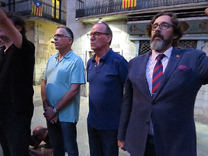 11 de setembre 2017. Concentració a la plaça del Vi en defensa del referèndum