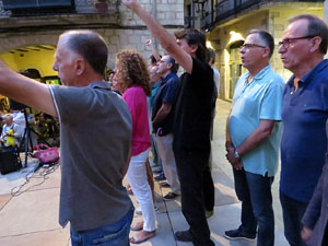 11 de setembre 2017. Concentració a la plaça del Vi en defensa del referèndum