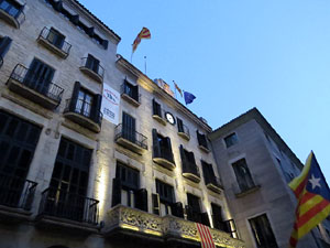 11 de setembre 2017. Concentració a la plaça del Vi en defensa del referèndum