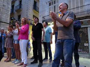 11 de setembre 2017. Concentració a la plaça del Vi en defensa del referèndum