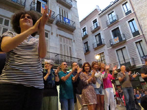 11 de setembre 2017. Concentració a la plaça del Vi en defensa del referèndum