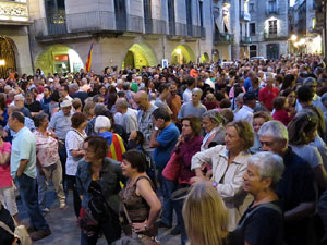 11 de setembre 2017. Concentració a la plaça del Vi en defensa del referèndum