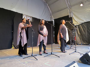 Festival A Capella 2017. Actuaci&oacute; del grup Black Voices a la pla&ccedil;a de la Independ&egrave;ncia
