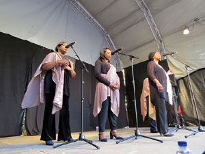 Festival A Capella 2017. Actuaci&oacute; del grup Black Voices a la pla&ccedil;a de la Independ&egrave;ncia