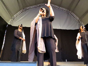 Festival A Capella 2017. Actuaci&oacute; del grup Black Voices a la pla&ccedil;a de la Independ&egrave;ncia