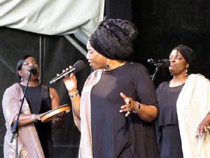 Festival A Capella 2017. Actuaci&oacute; del grup Black Voices a la pla&ccedil;a de la Independ&egrave;ncia