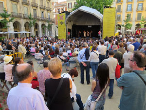 Festival A Capella 2017. Actuaci&oacute; del grup Black Voices a la pla&ccedil;a de la Independ&egrave;ncia