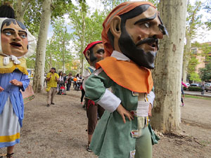 Festa del barri de la Devesa-Güell 2017. Els nous capgrossos, el Jardiner i la Farinera