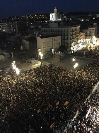 Imatge elevada de la plaça de la Constitució