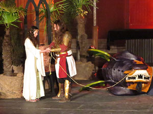 600 aniversari de la nau única de la Catedral de Girona. Representació de la Consueta de Sant Jordi cavaller