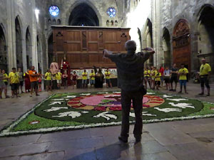 Corpus 2017. Assaig del ball de l'Àliga a la nau de la Catedral de Santa Maria