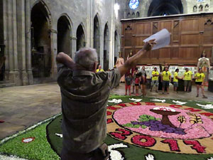 Corpus 2017. Assaig del ball de l'Àliga a la nau de la Catedral de Santa Maria