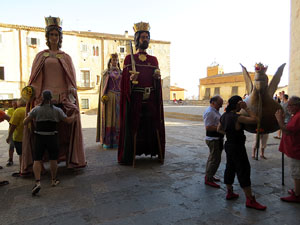 Corpus 2017. Assaig del ball de l'Àliga a la nau de la Catedral de Santa Maria