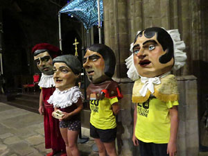 Corpus 2017. Assaig del ball de l'Àliga a la nau de la Catedral de Santa Maria