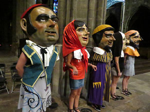 Corpus 2017. Assaig del ball de l'Àliga a la nau de la Catedral de Santa Maria
